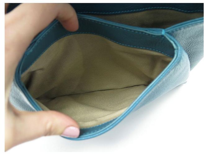 NUOVA BORSA A MANO GIVENCHY POUCH ANTIGONA IN PELLE GRANATA BLU BORSA A MANO - vista 10
