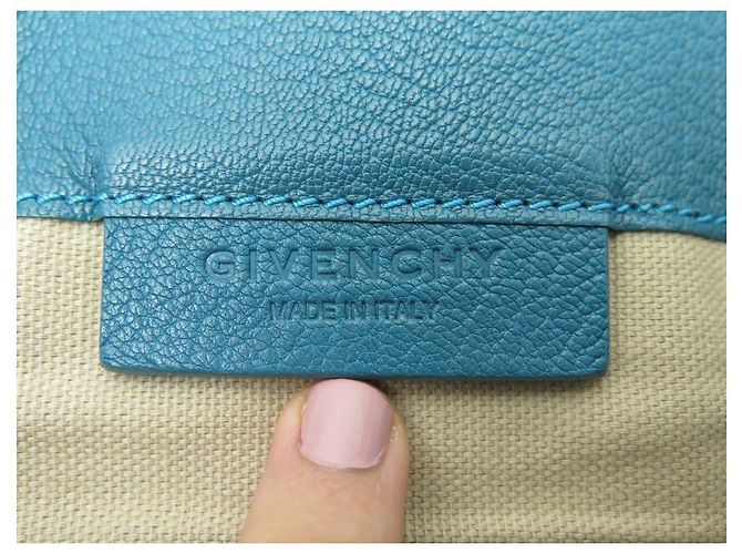 NUOVA BORSA A MANO GIVENCHY POUCH ANTIGONA IN PELLE GRANATA BLU BORSA A MANO - vista 11