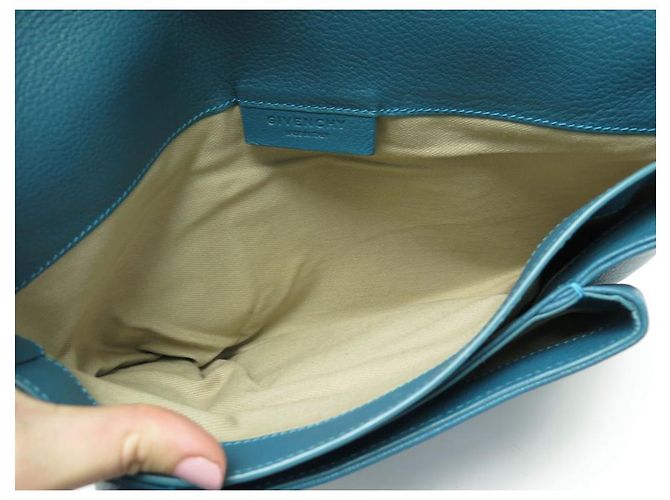 NUOVA BORSA A MANO GIVENCHY POUCH ANTIGONA IN PELLE GRANATA BLU BORSA A MANO - vista 8