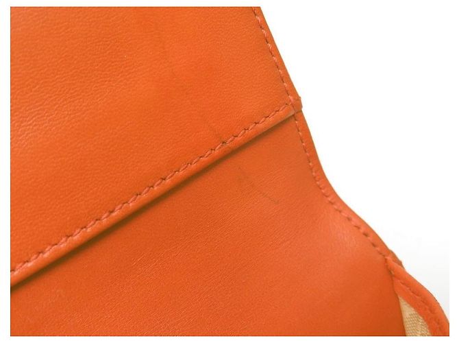 CHANEL CHOCOLATE BAR BRIEFTASCHE AUS ORANGE GESTEPPTEM LEDER-MÜNZBRIEFTASCHE - Ansicht 10