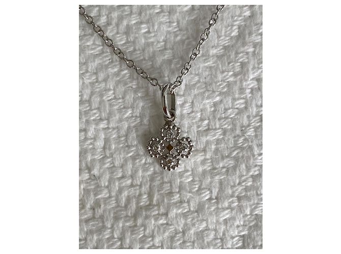 Autre Marque collana con pendente gigi CLOZEAU in oro bianco 18K e diamanti Argento - vista 2