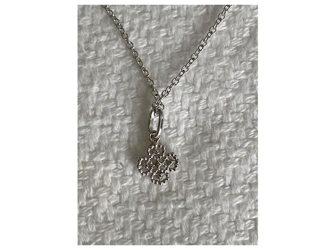 Autre Marque collana con pendente gigi CLOZEAU in oro bianco 18K e diamanti Argento - vista 3