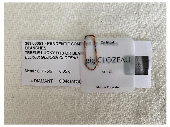 Autre Marque collana con pendente gigi CLOZEAU in oro bianco 18K e diamanti Argento - vista 6