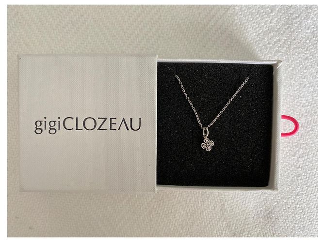 Autre Marque collana con pendente gigi CLOZEAU in oro bianco 18K e diamanti Argento - vista 7