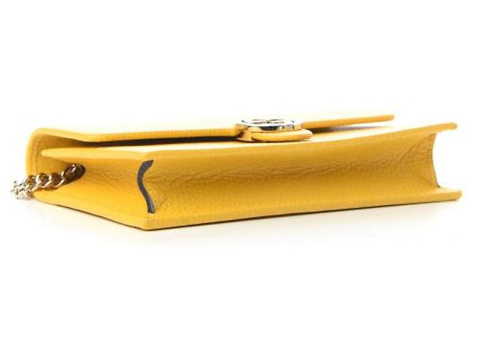 Borsa a tracolla Gucci nera in pelle dollar calf Giallo - vista 11
