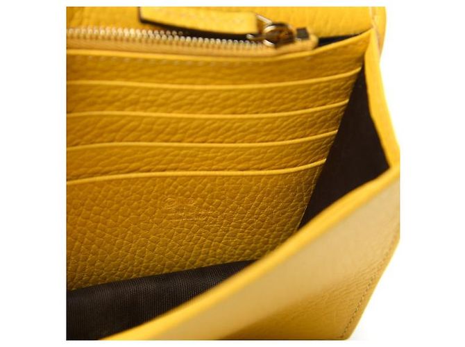 Borsa a tracolla Gucci nera in pelle dollar calf Giallo - vista 13