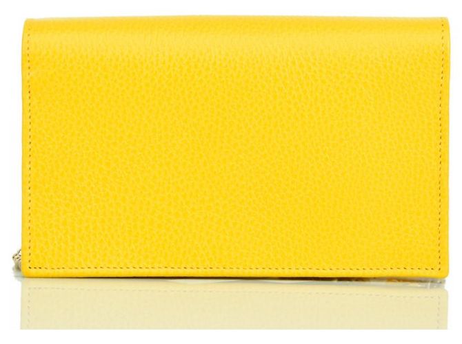 Borsa a tracolla Gucci nera in pelle dollar calf Giallo - vista 2