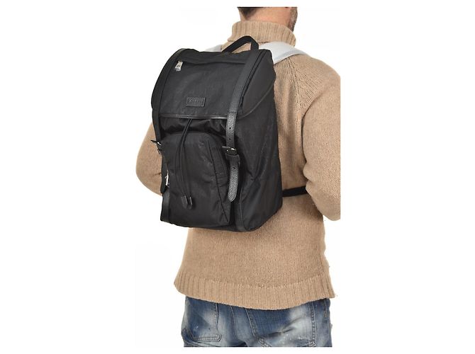 Zaino Gucci nero essuto nylon dollar - vista 8