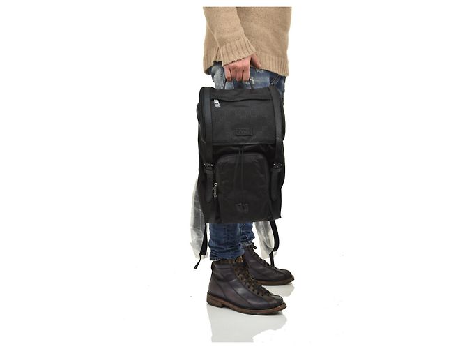Zaino Gucci nero essuto nylon dollar - vista 9