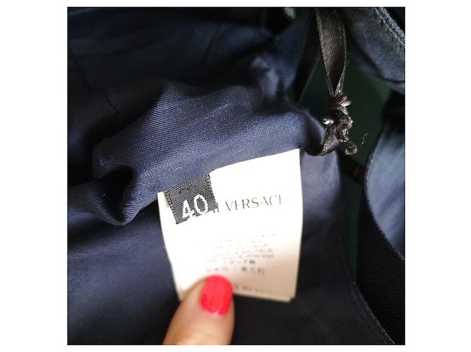 Versace Kleid aus blauer Wolle - Ansicht 3