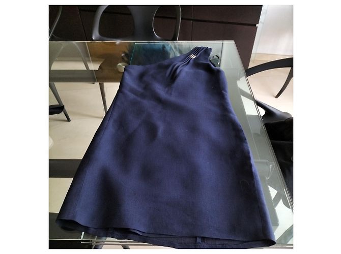 Versace Kleid aus blauer Wolle - Ansicht 8
