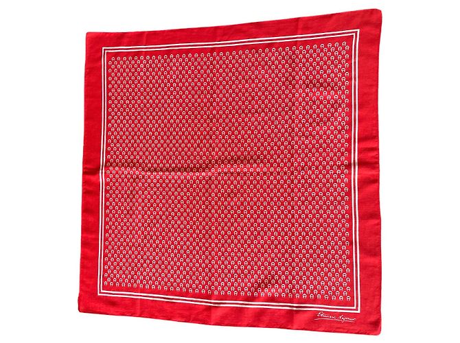 Piazza Etienne Aigner 70s monogramma in cotone rosso e bianco - vista 2