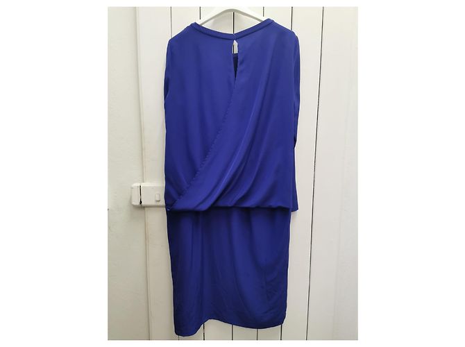 Maison Martin Margiela Langarmkleid Hellblau Viscose - Ansicht 2
