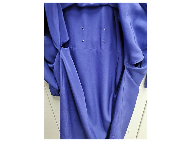 Maison Martin Margiela Langarmkleid Hellblau Viscose - Ansicht 3