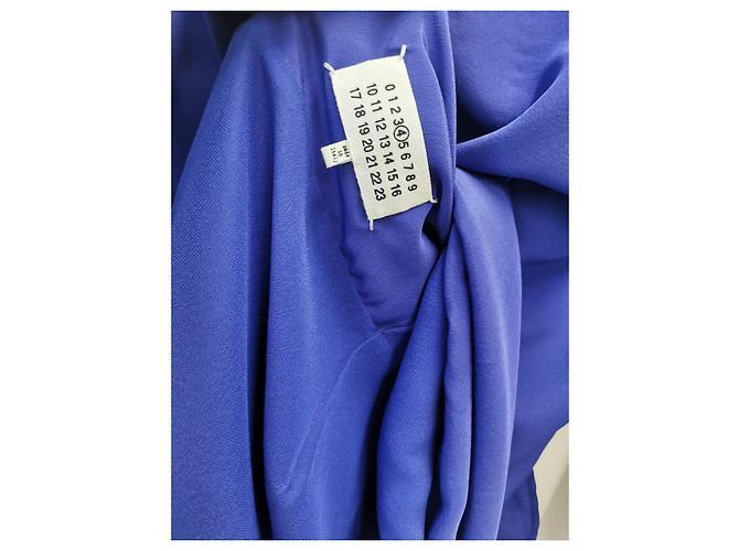 Maison Martin Margiela Langarmkleid Hellblau Viscose - Ansicht 4
