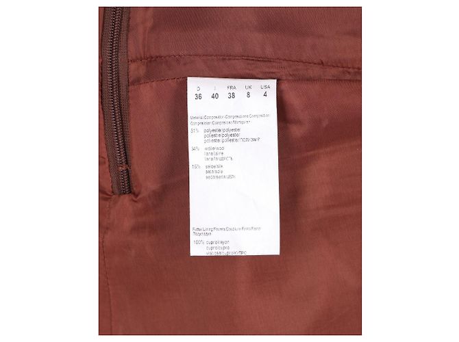 Gonna midi a pieghe Hugo Boss Box in poliestere marrone ocra - vista 4