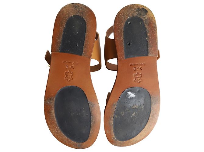 Sandalo Flat Bejeweled Marni in Pelle Marrone - vista 6