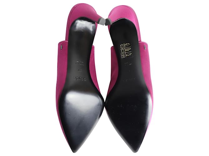 Mules Aeyde Sylvie in raso rosa - vista 2