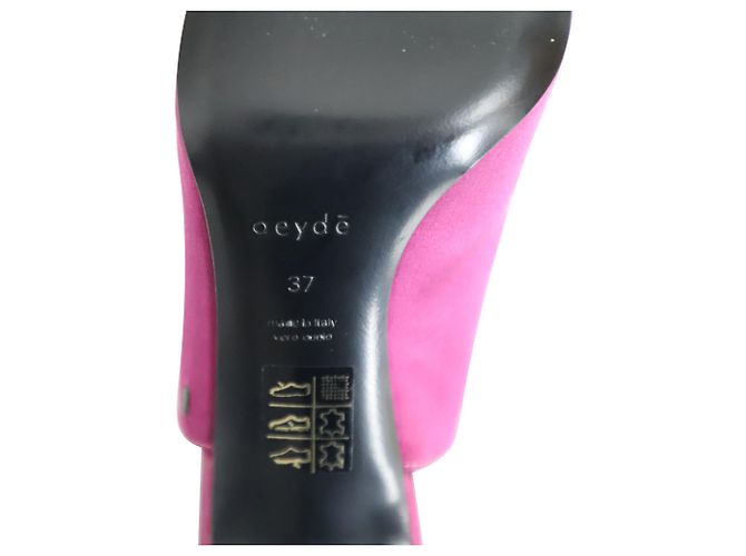 Mules Aeyde Sylvie in raso rosa - vista 3