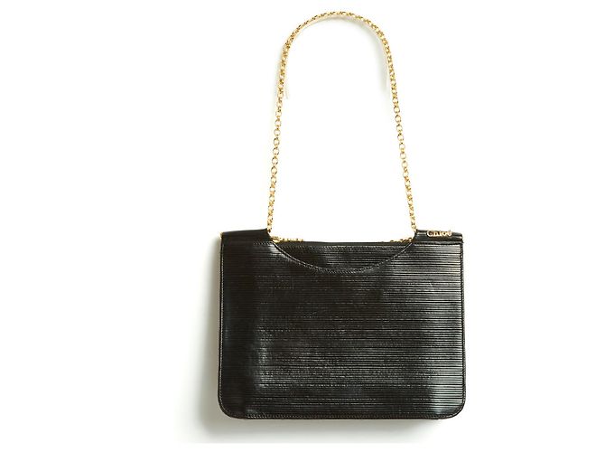 Chloé Vintage schwarzes Epi-Leder - Ansicht 4