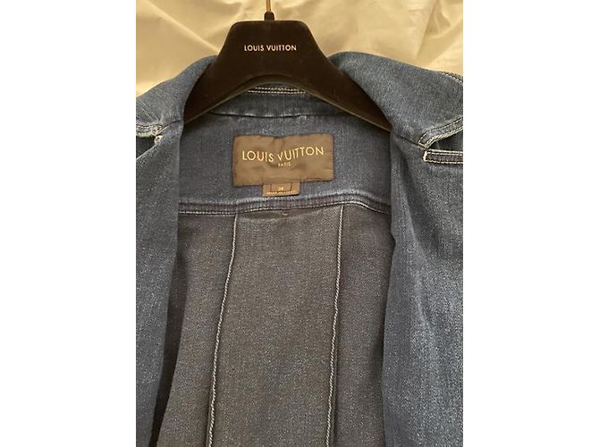 Giacca Perfecto Louis Vuitton in cotone blu - vista 4