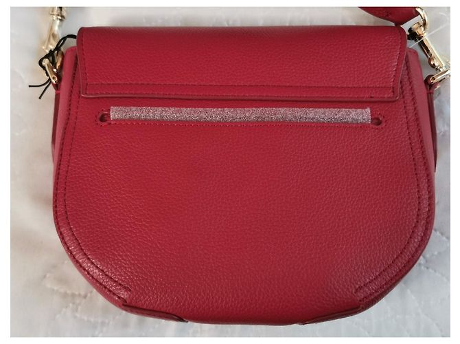 Borsa a tracolla Furla in pelle di vitello rosso bordeaux - vista 3