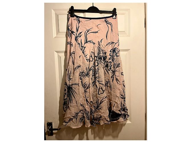 Diane Von Furstenberg Falda larga de gasa de seda Santiago de DvF Rosa - vista 2