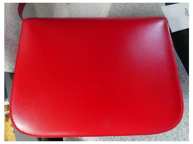 Borsa Céline Box Rossa in Pelle Media Rosso - vista 12