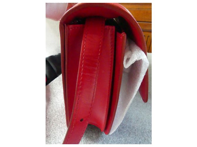 Borsa Céline Box Rossa in Pelle Media Rosso - vista 13