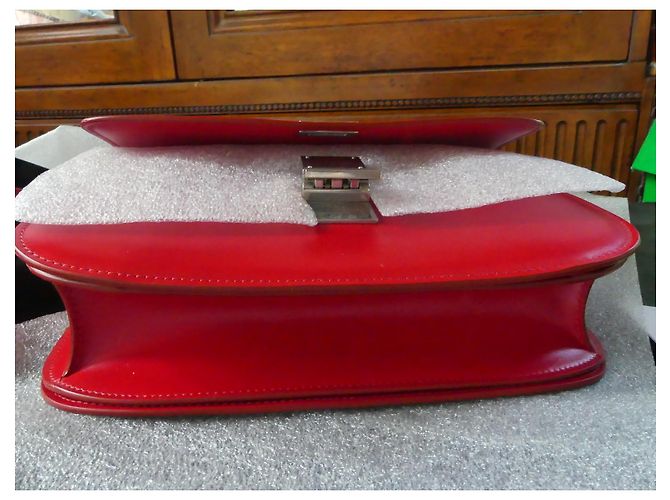 Borsa Céline Box Rossa in Pelle Media Rosso - vista 14