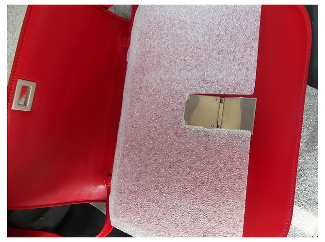 Borsa Céline Box Rossa in Pelle Media Rosso - vista 6