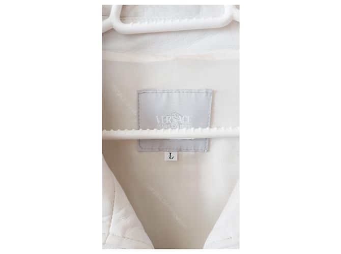 Chaqueta Versace For H&M de pelo sintético blanco Talla L - vista 2
