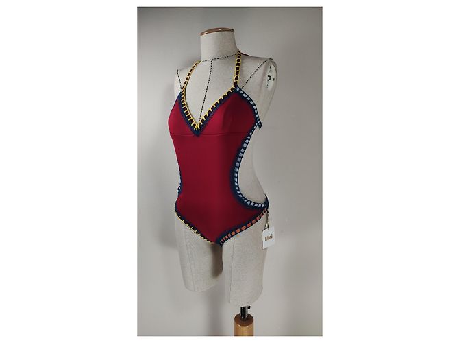 Autre Marque Kiini Soley Mono Maillot Einteiler Badeanzug Dunkelrot Multi Mehrfarben Bordeaux - Ansicht 3