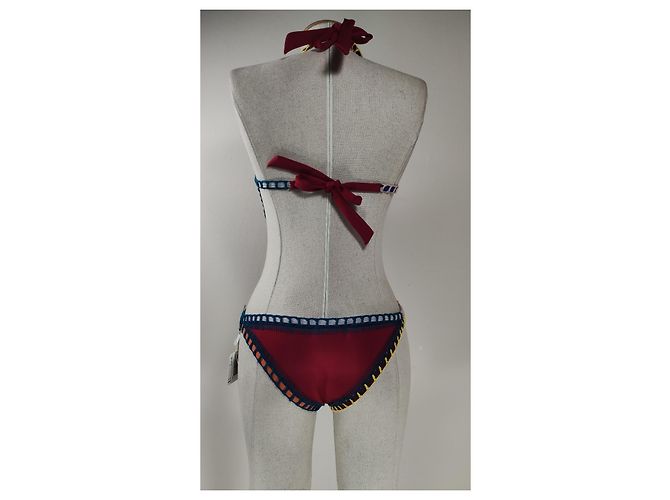 Autre Marque Kiini Soley Mono Maillot Einteiler Badeanzug Dunkelrot Multi Mehrfarben Bordeaux - Ansicht 5