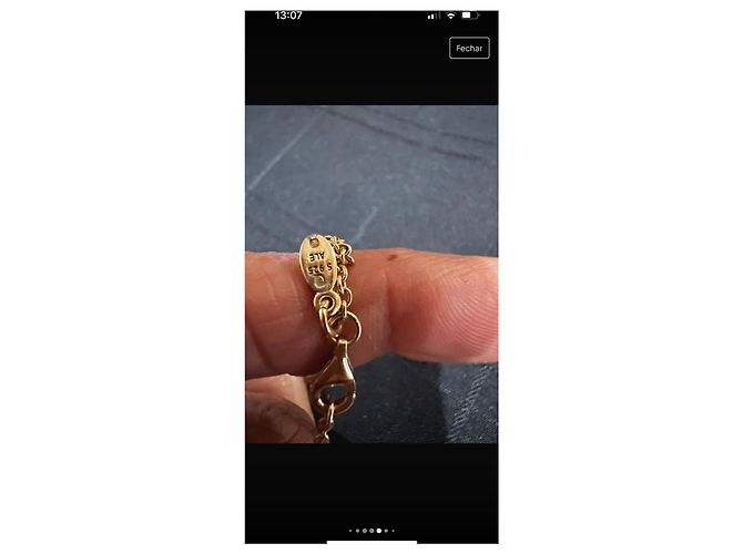 Collana Pandora Locker Dorata Argento Placcato Oro D'oro - vista 4