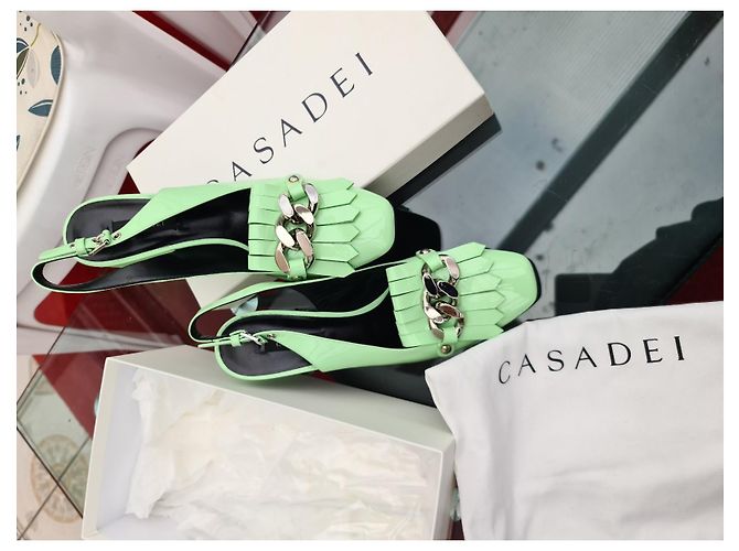 Casadei Csadei-Absätze im Farbton Tiffany Mint Sorbet – Größe 41 Hellgrün - Ansicht 8