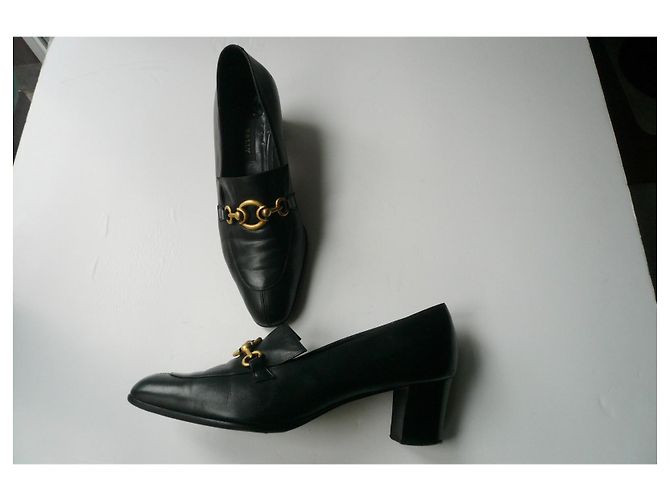 BALLY Mocassini in pelle nera stile Gucci tacco superbo T40,5 IT Nero - vista 9