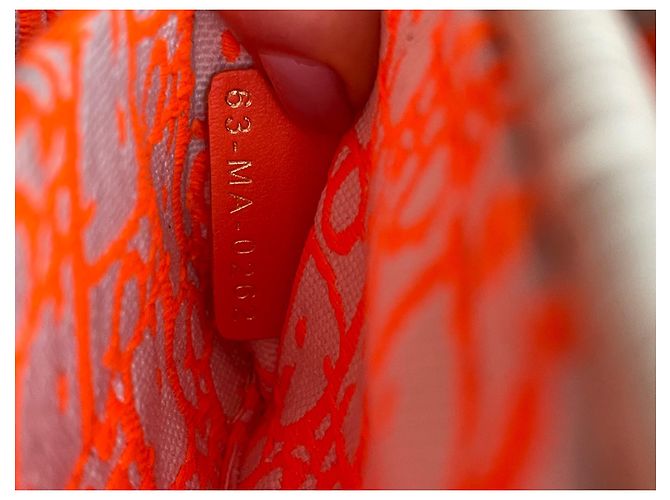 Borsa Christian Dior Dior Wicker 30 Montaigne Arancione Pelle - vista 19