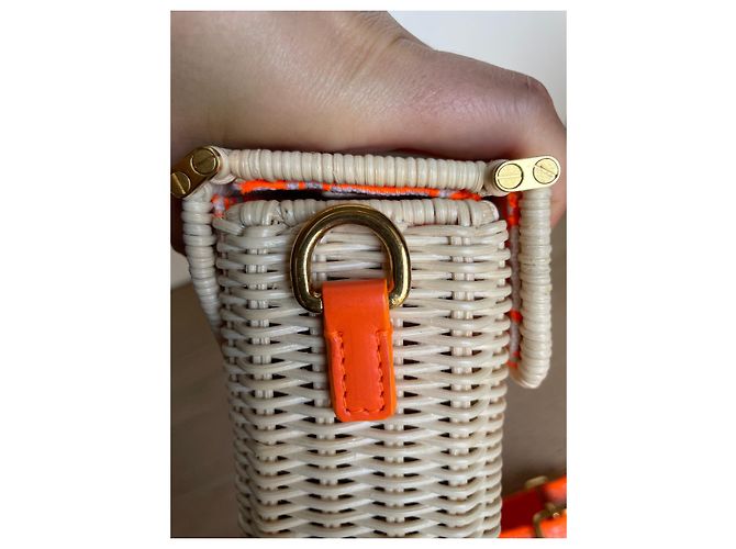 Borsa Christian Dior Dior Wicker 30 Montaigne Arancione Pelle - vista 4
