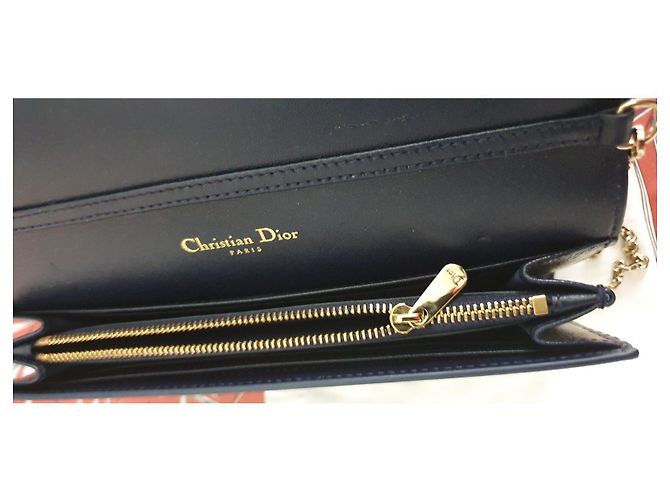 Borsa a mano Christian Dior Montaigne 30 Blu Notte Pelle Blu navy - vista 5