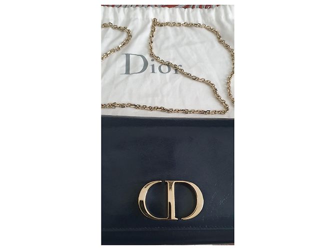 Borsa a mano Christian Dior Montaigne 30 Blu Notte Pelle Blu navy - vista 8