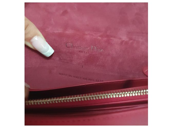 Borsa a mano Christian Dior Lady Dior in pelle rossa Rosso - vista 5