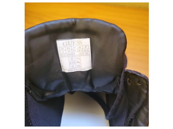 Zapatillas Guess de cuero negro - vista 5