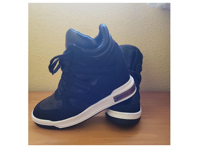 Zapatillas Guess de cuero negro - vista 8