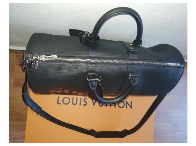 Louis Vuitton Supreme X Porte-documents en cuir noir - vue 10
