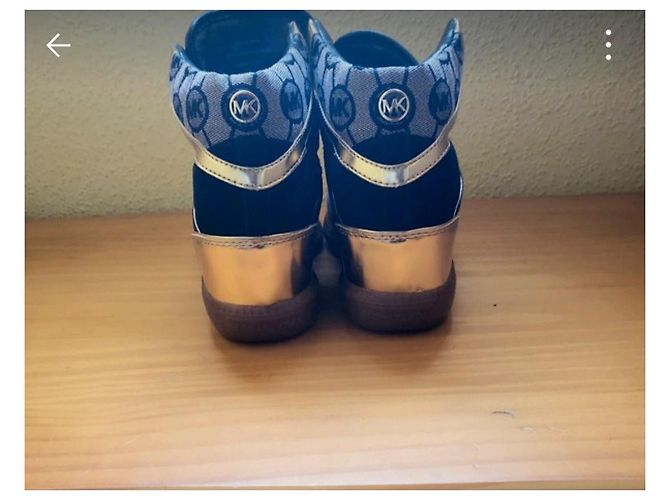 Sneakers Michael Kors in pelle nera e oro Nero D'oro - vista 5
