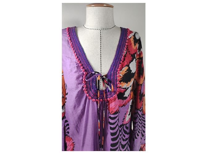 Blusa Hale Bob de algodón y seda M Multicolor - vista 2