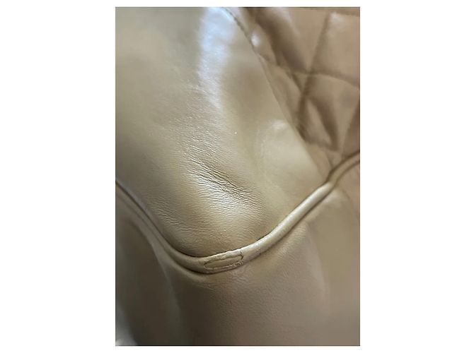 Borsa Chanel in pelle beige - vista 14