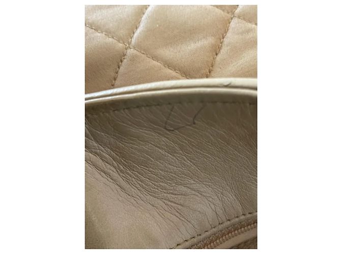 Borsa Chanel in pelle beige - vista 15
