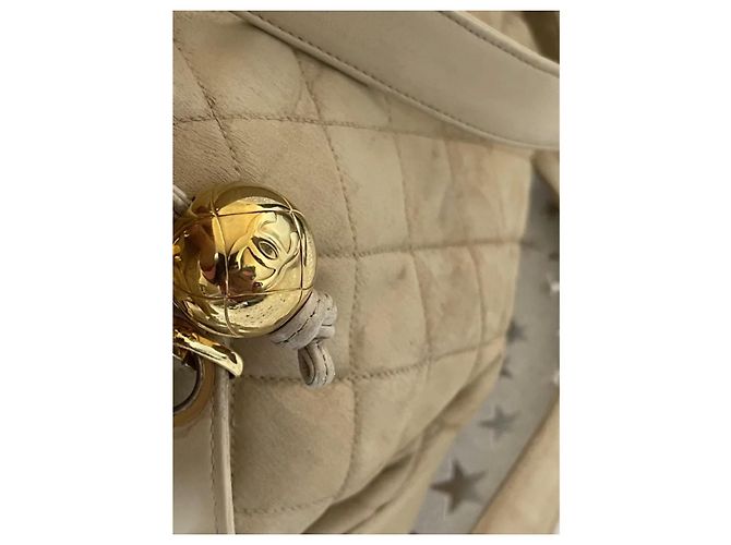 Borsa Chanel in pelle beige - vista 16